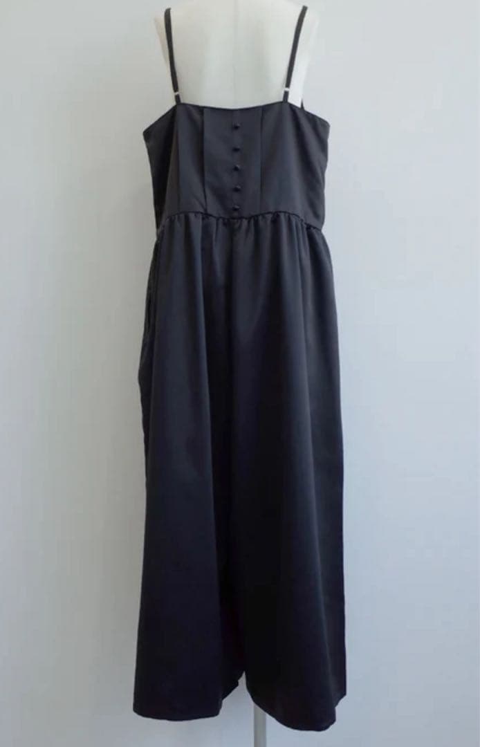 ANIECA サテンキャミサロペット　ブラック