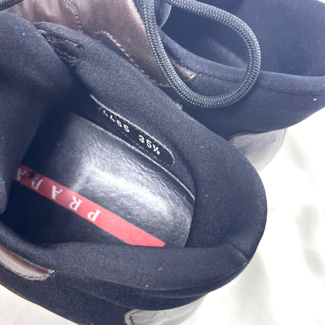 プラダ スポーツ ナッパレザー スニーカー ロゴ 35 1/2