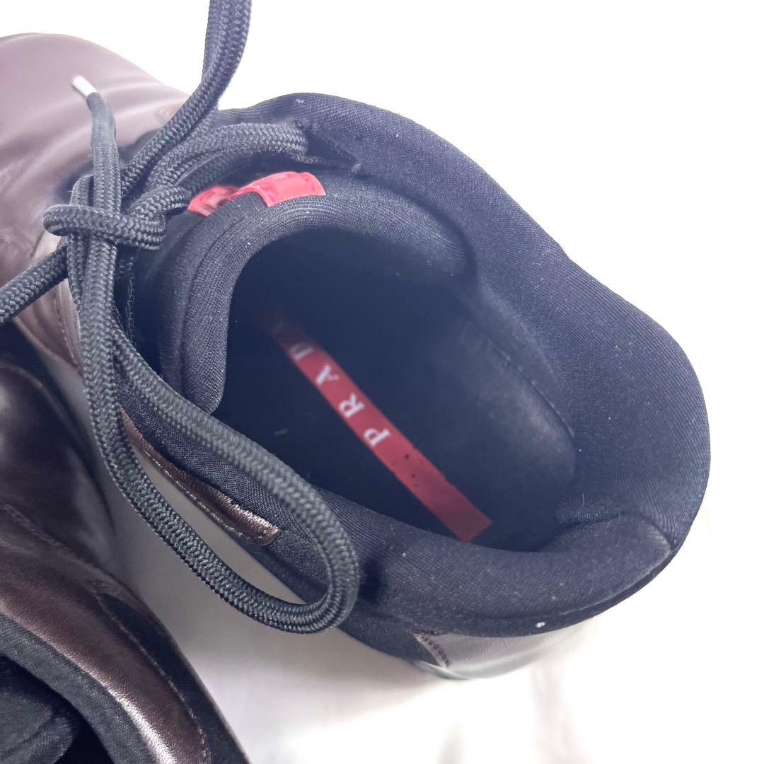 プラダ スポーツ ナッパレザー スニーカー ロゴ 35 1/2