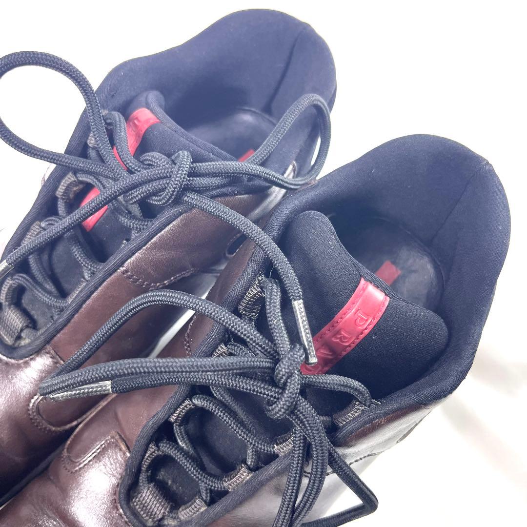 プラダ スポーツ ナッパレザー スニーカー ロゴ 35 1/2