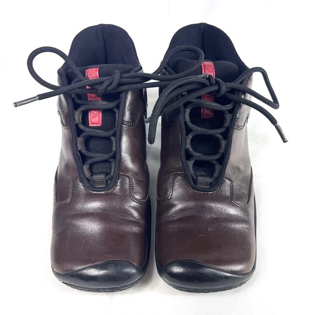 プラダ スポーツ ナッパレザー スニーカー ロゴ 35 1/2