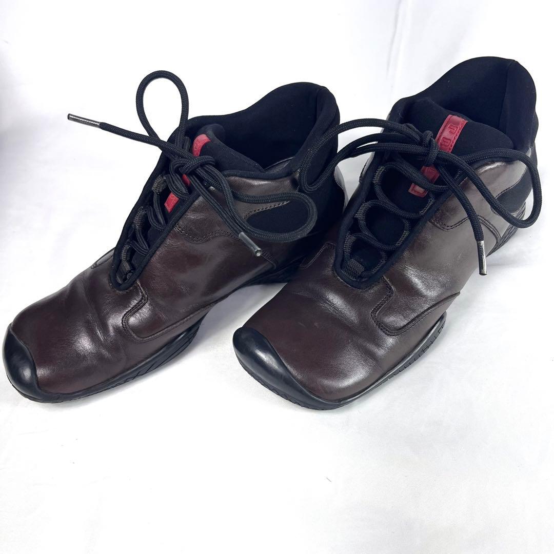 プラダ スポーツ ナッパレザー スニーカー ロゴ 35 1/2