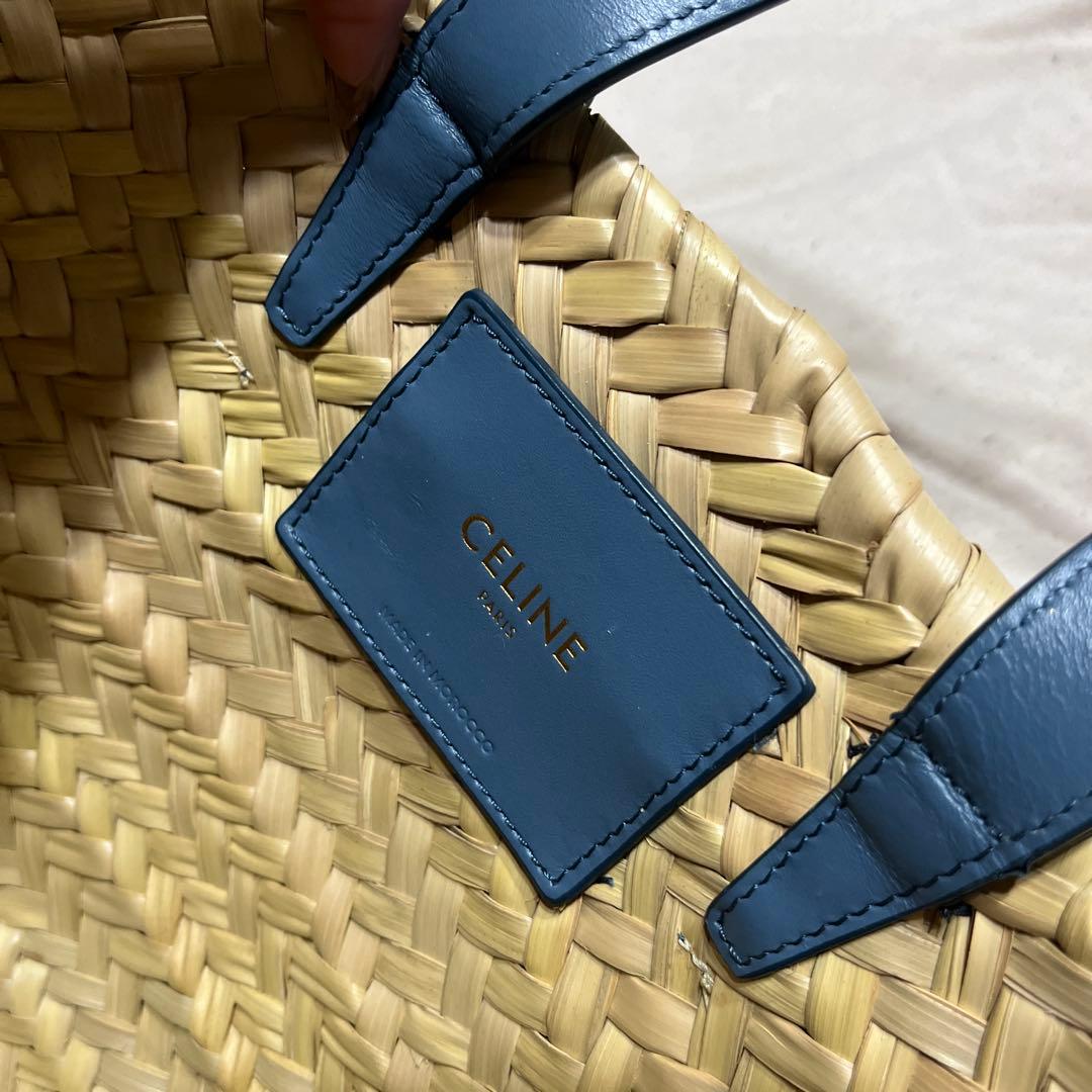 セリーヌかごトートバッグ エンボスロゴ付き