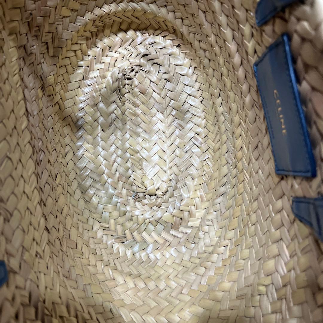 セリーヌかごトートバッグ エンボスロゴ付き