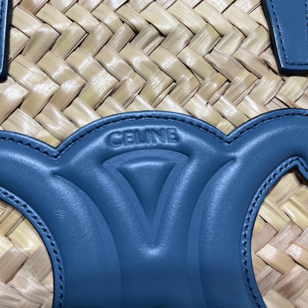 セリーヌかごトートバッグ エンボスロゴ付き