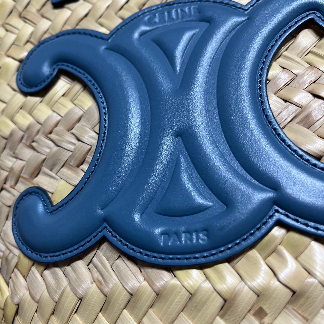 セリーヌかごトートバッグ エンボスロゴ付き