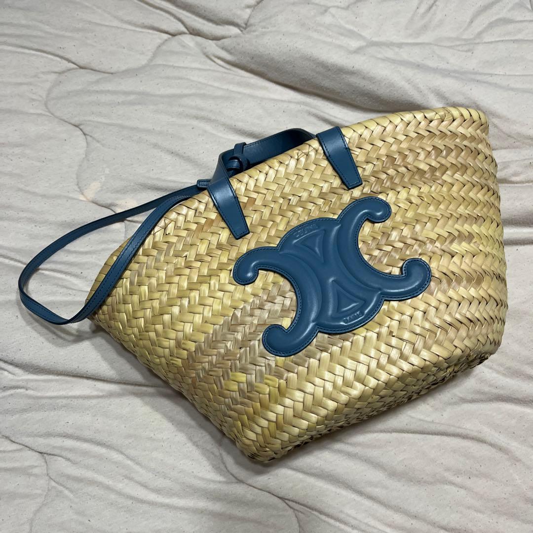 セリーヌかごトートバッグ エンボスロゴ付き