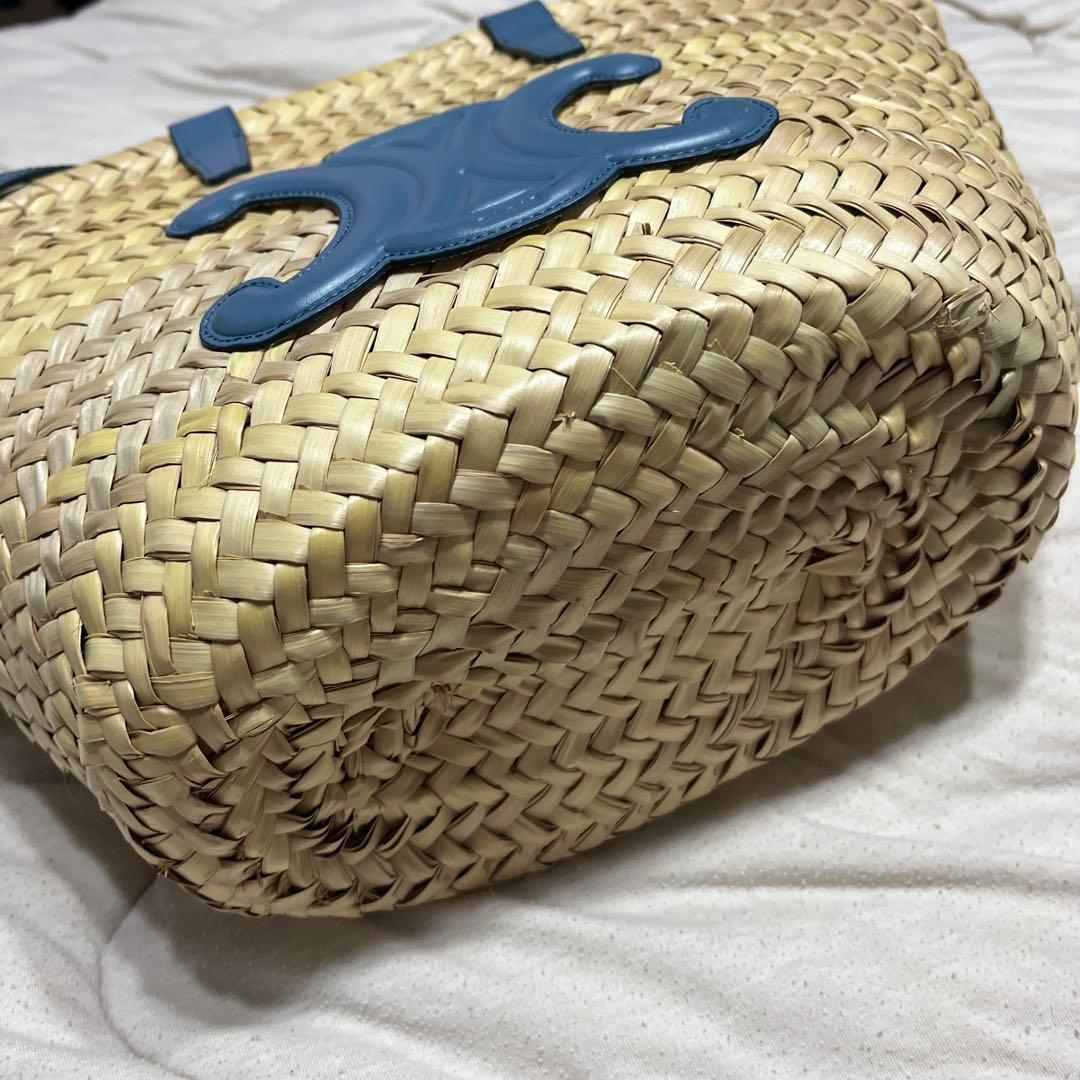 セリーヌかごトートバッグ エンボスロゴ付き