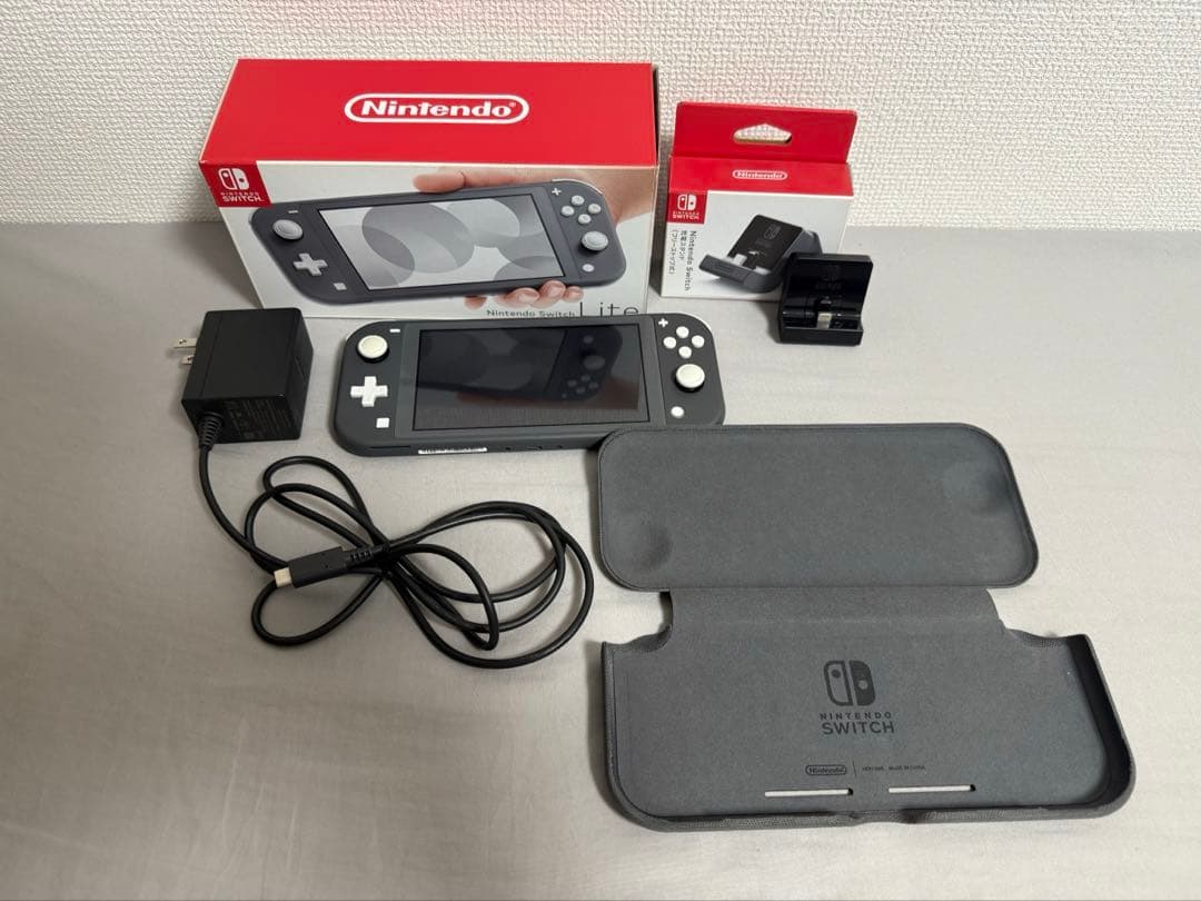 Nintendo Switch Lite 本体 充電器 充電スタンド ケース付き