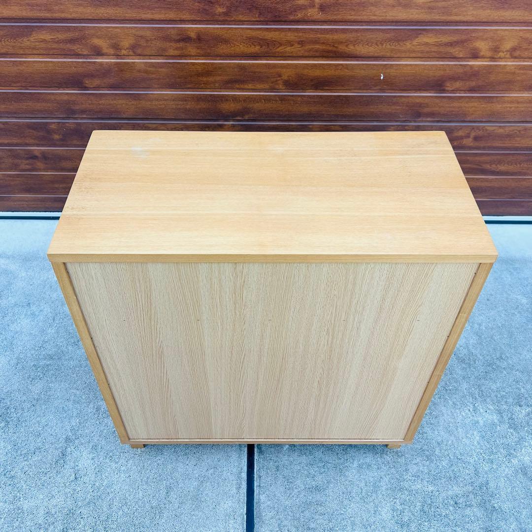 廃盤 無印 チェスト オーク 4段 足付き タンス