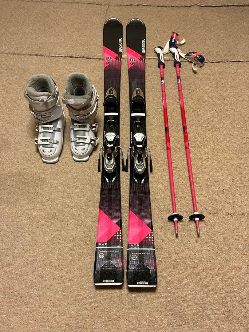 レディース スキーセット☆板、ストック、ブーツ