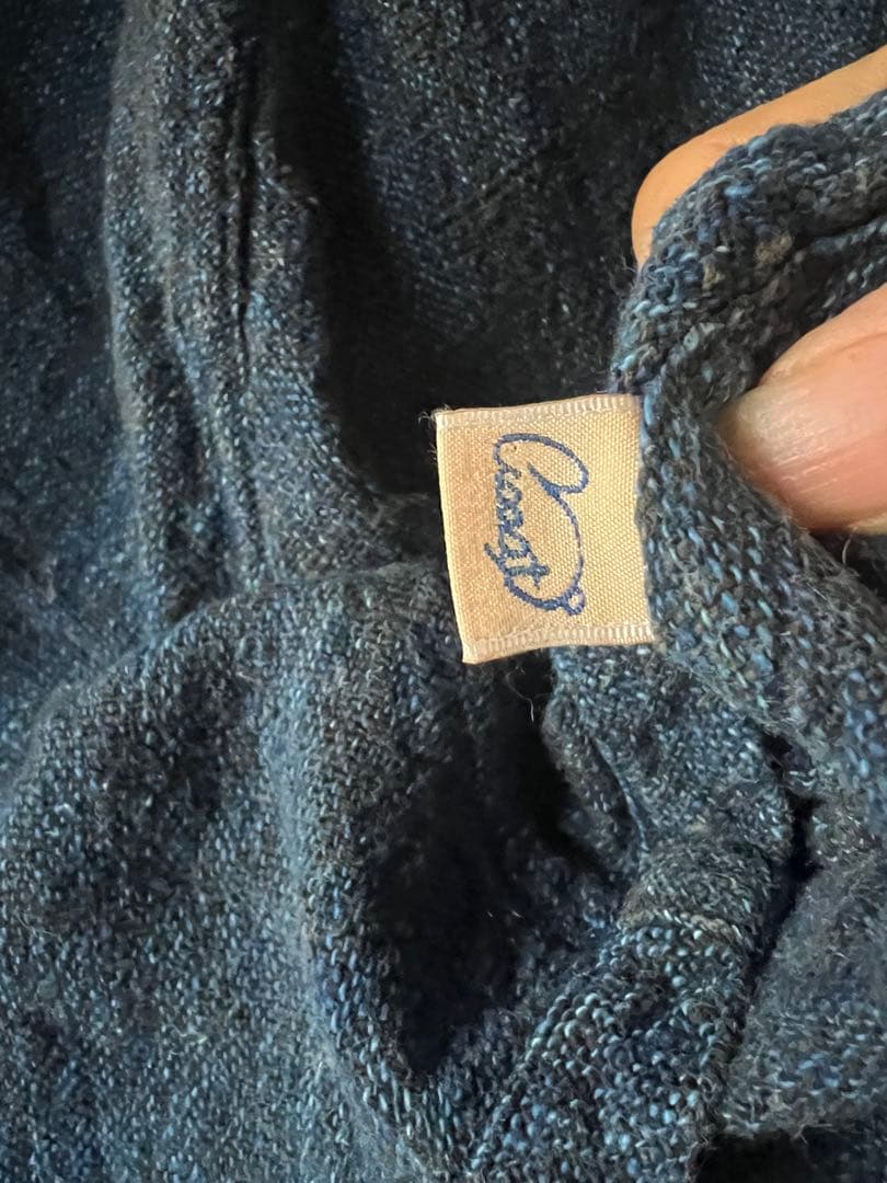 うさとの服 レディース サイズ4 紺色 カットソー オーガニック綿100%