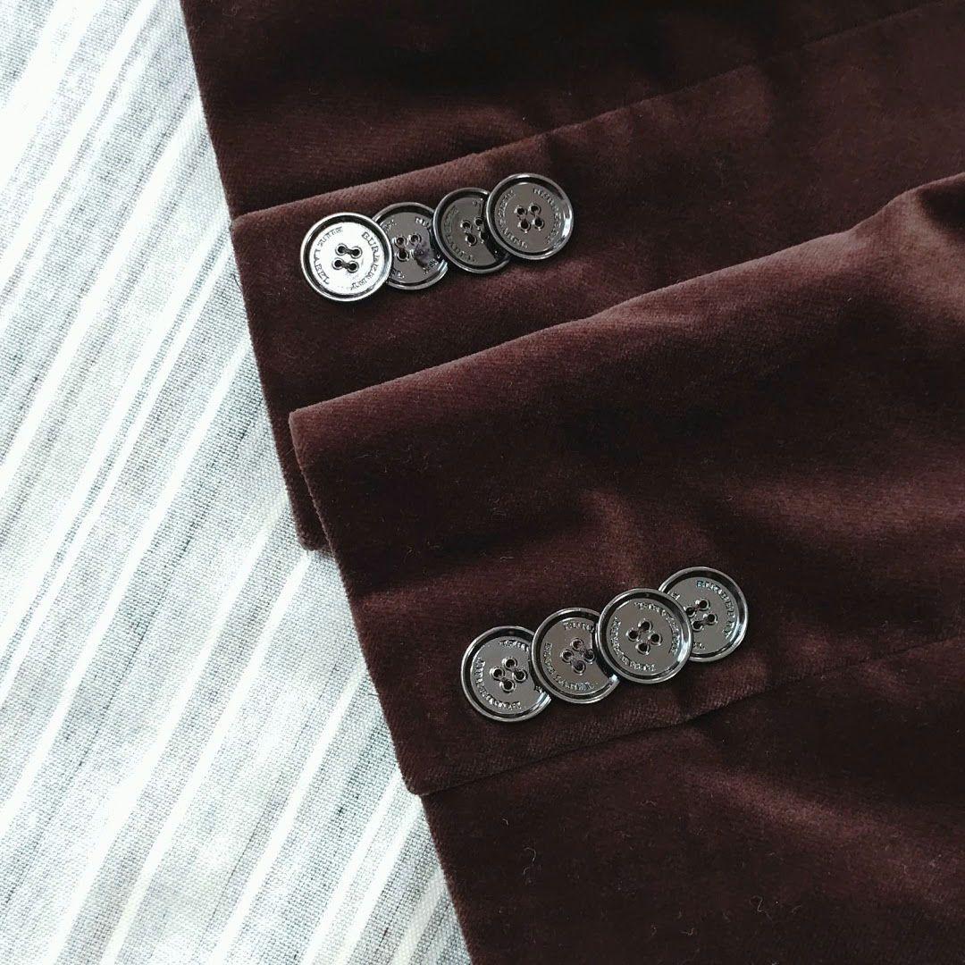 ★極美品★バーバリーブルーレーベル＊裏地チェック柄＊ベロアジャケット＊茶＊38