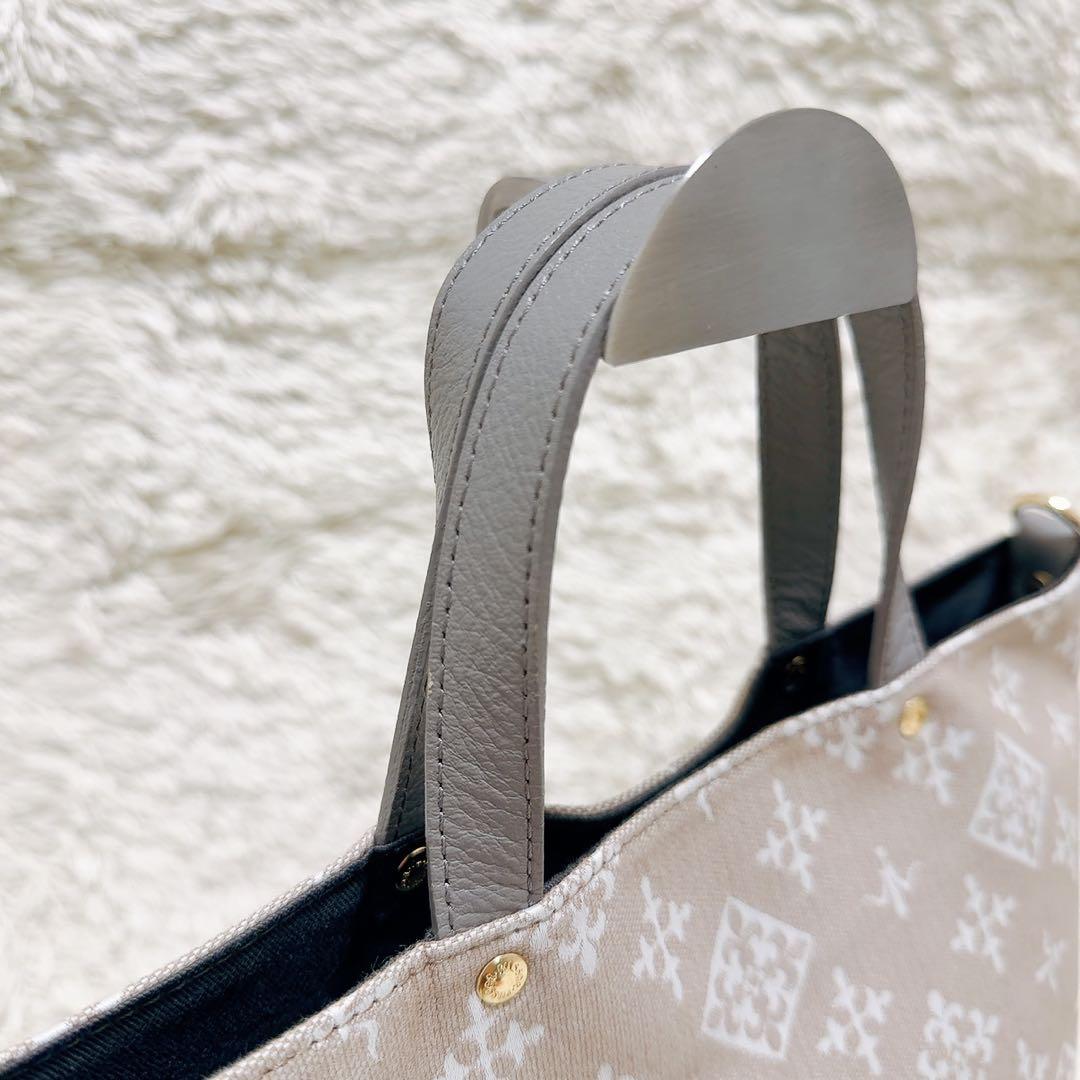 極美品✨ラシット　2wayショルダートートバッグ　コットンジャガード　モノグラム