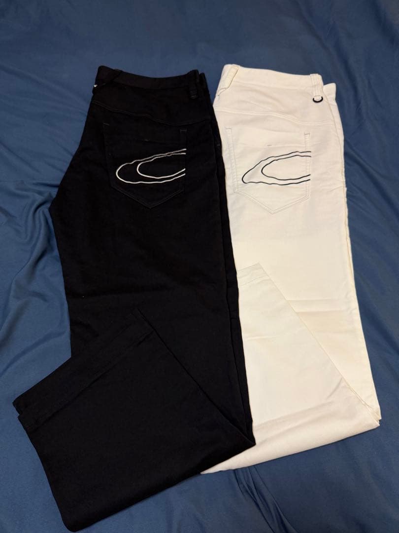 2セット オークリーゴルフパンツ 黒 白 US 36 JPN 38