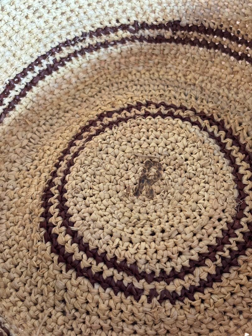 【試着のみ】45rpm ストローハット　麦わら帽子　ナチュラル