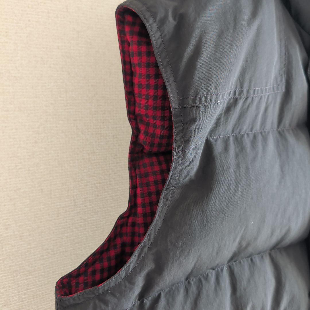 希少 90s ポロラルフローレン ダウンベスト革タグ 裏地ギンガムチェック