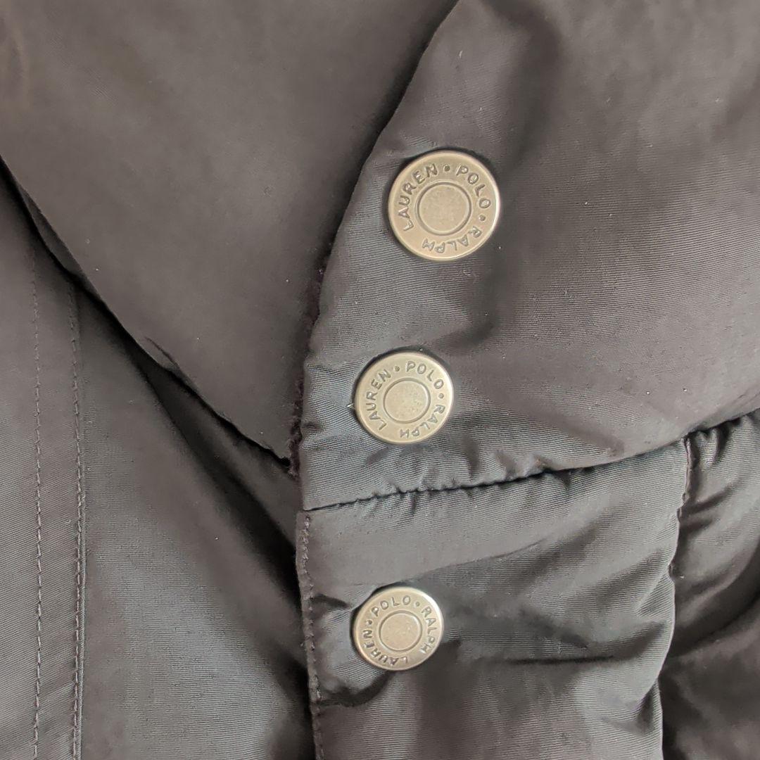 希少 90s ポロラルフローレン ダウンベスト革タグ 裏地ギンガムチェック