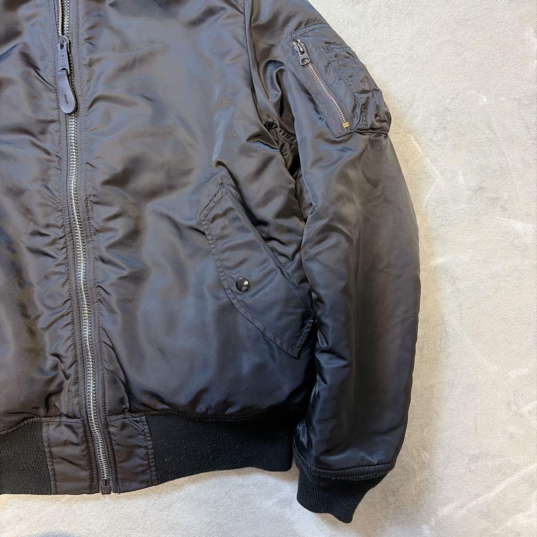 【極美品】アルファインダストリーズ MA-1 フライトジャケット ブラック L