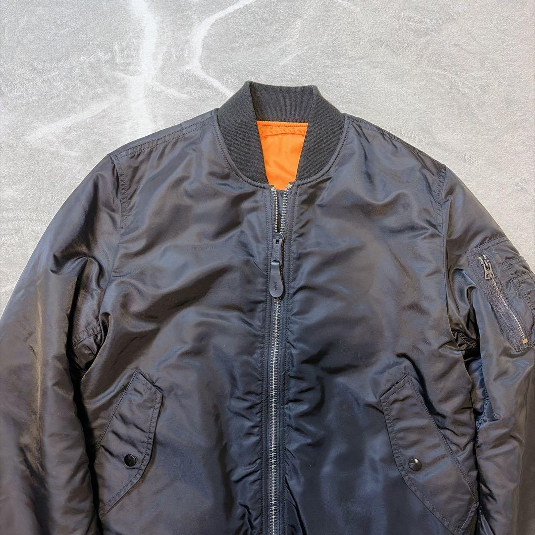 【極美品】アルファインダストリーズ MA-1 フライトジャケット ブラック L