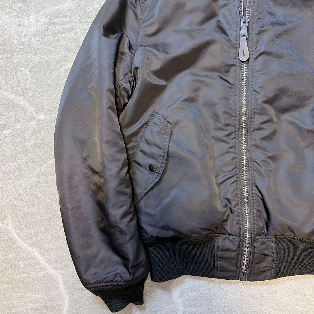 【極美品】アルファインダストリーズ MA-1 フライトジャケット ブラック L