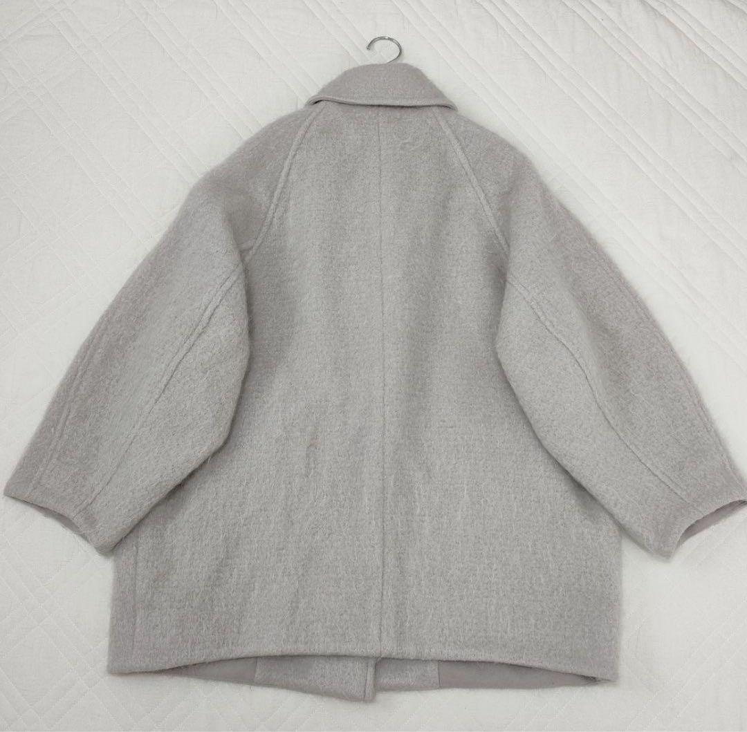 アダムエロペ　モヘアシャギーミドルコート