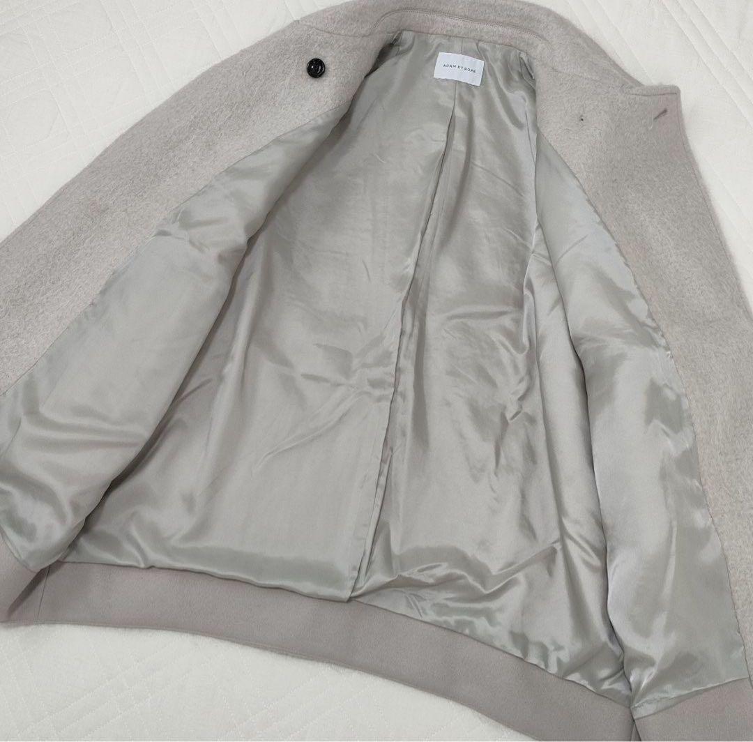 アダムエロペ　モヘアシャギーミドルコート