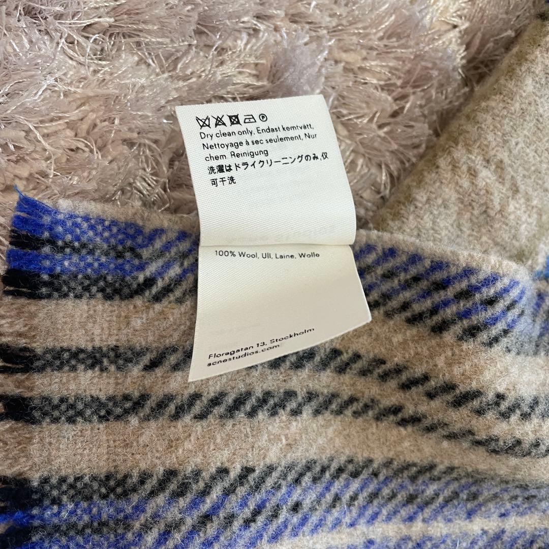 【美品】Acne Studiosチェックマフラー 大判 韓国