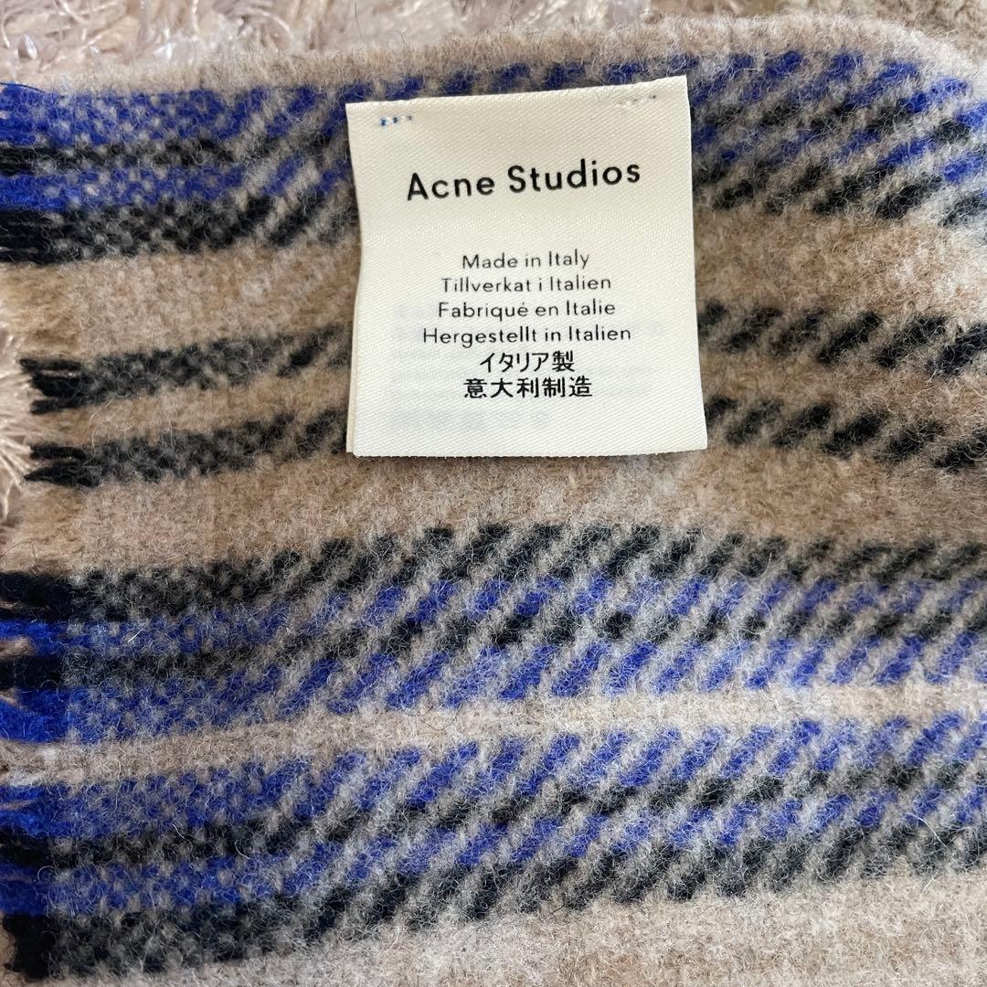 【美品】Acne Studiosチェックマフラー 大判 韓国