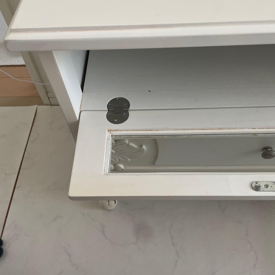 ロココ調　アンティーク　テレビ台　かわいい　ホワイト　猫脚 プリンセス 姫系家具