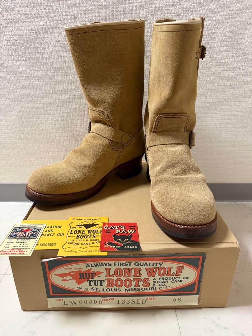 LONE WOLF BOOTS エンジニア ロンウルフ スエード 27.5cm