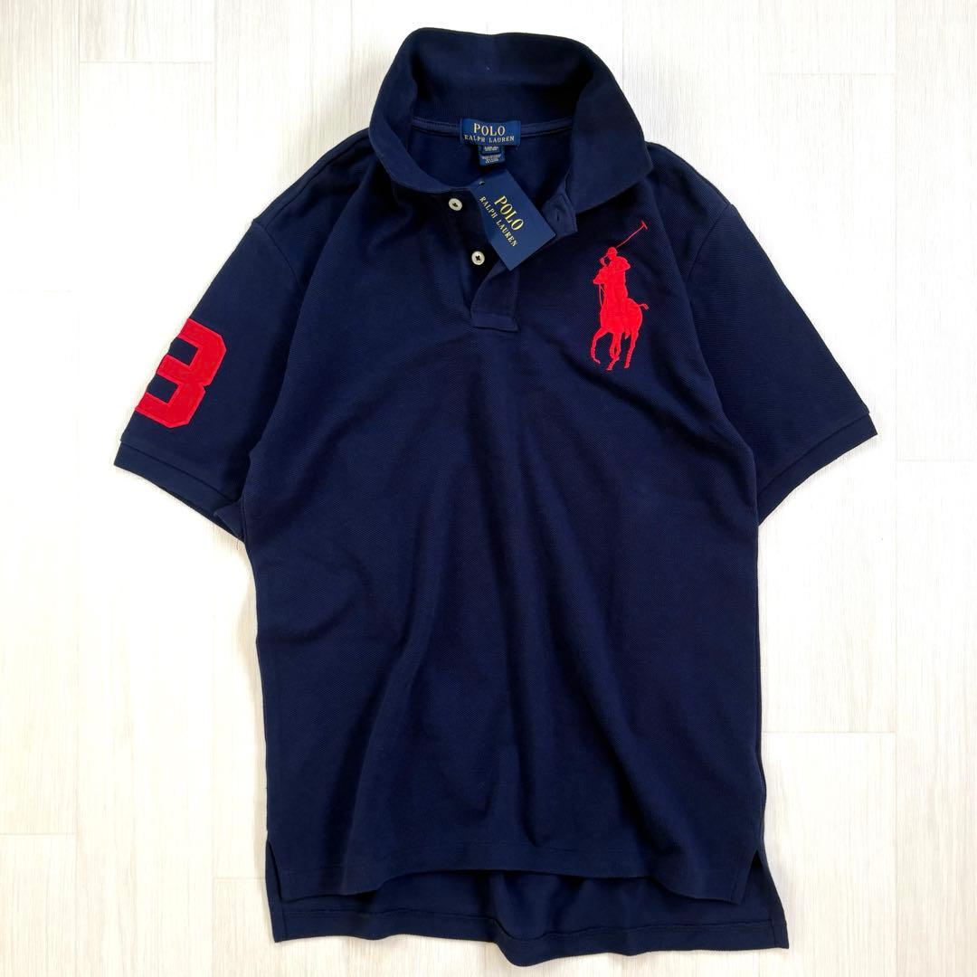タグ付き 未使用 ポロラルフローレン 半袖ポロシャツ ビックホース ネイビー L