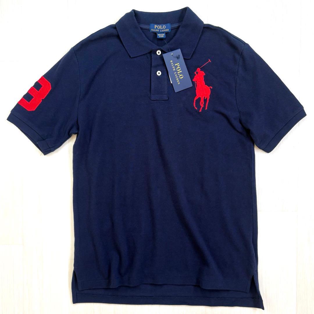 タグ付き 未使用 ポロラルフローレン 半袖ポロシャツ ビックホース ネイビー L