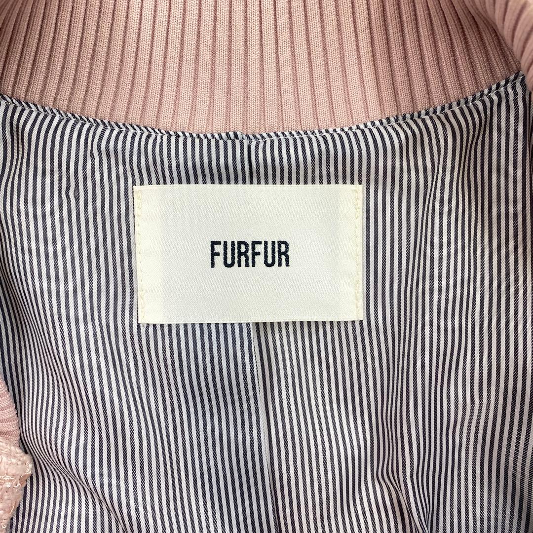 m4417 ファーファー FURFUR バイカラー ツイード スタジャン