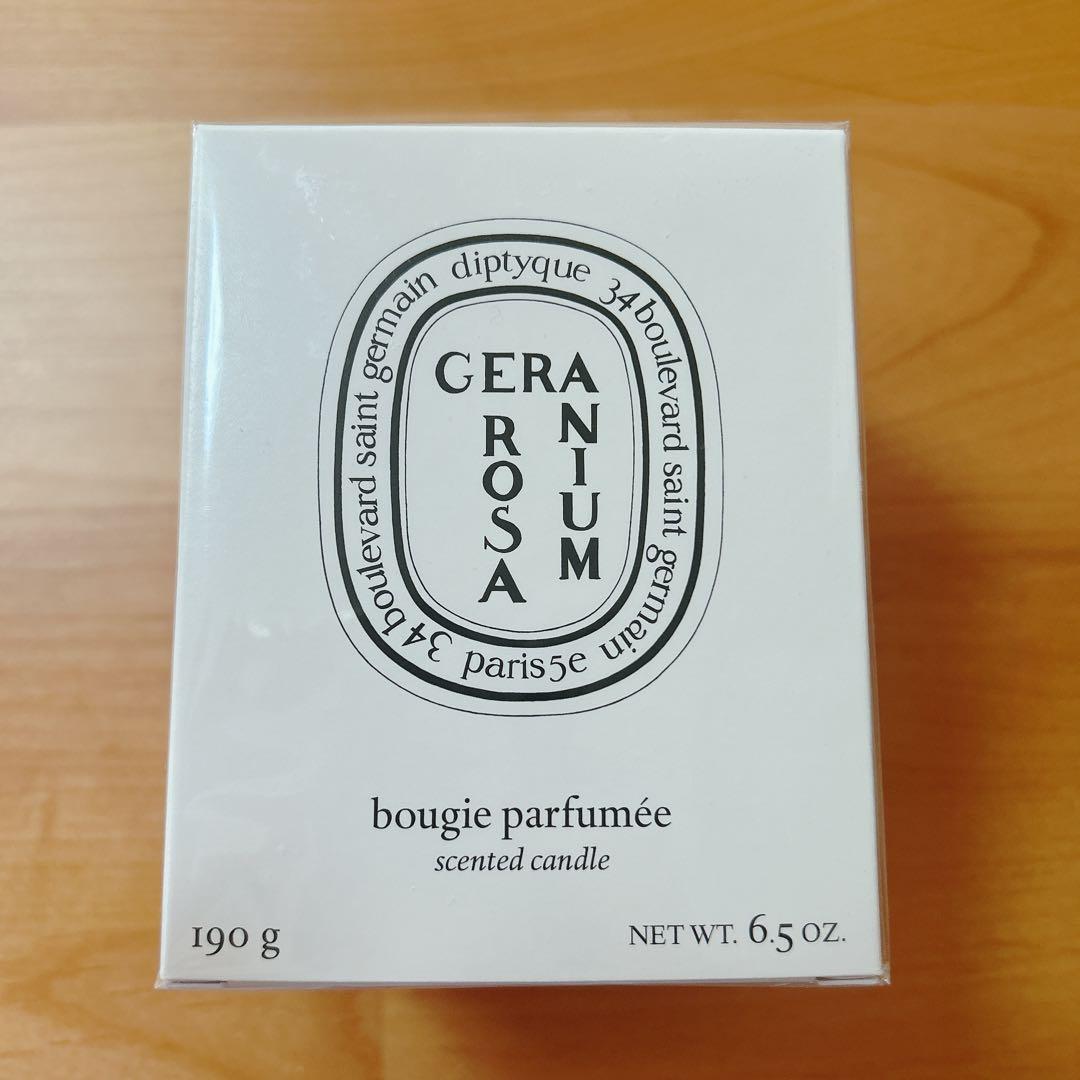 diptyque GERANIUM ROSAキャンドル 190g オードトワレ付