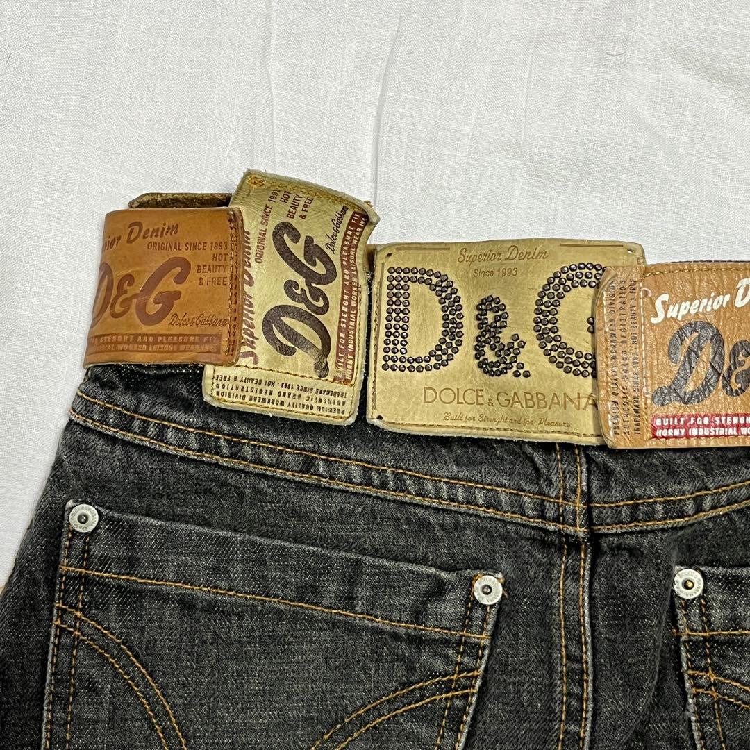 D&G デニムスカート Y2K 2000年代前半 ローライズ ミニ IT38