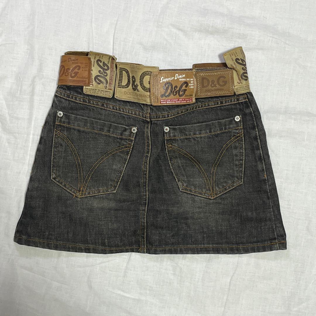 D&G デニムスカート Y2K 2000年代前半 ローライズ ミニ IT38