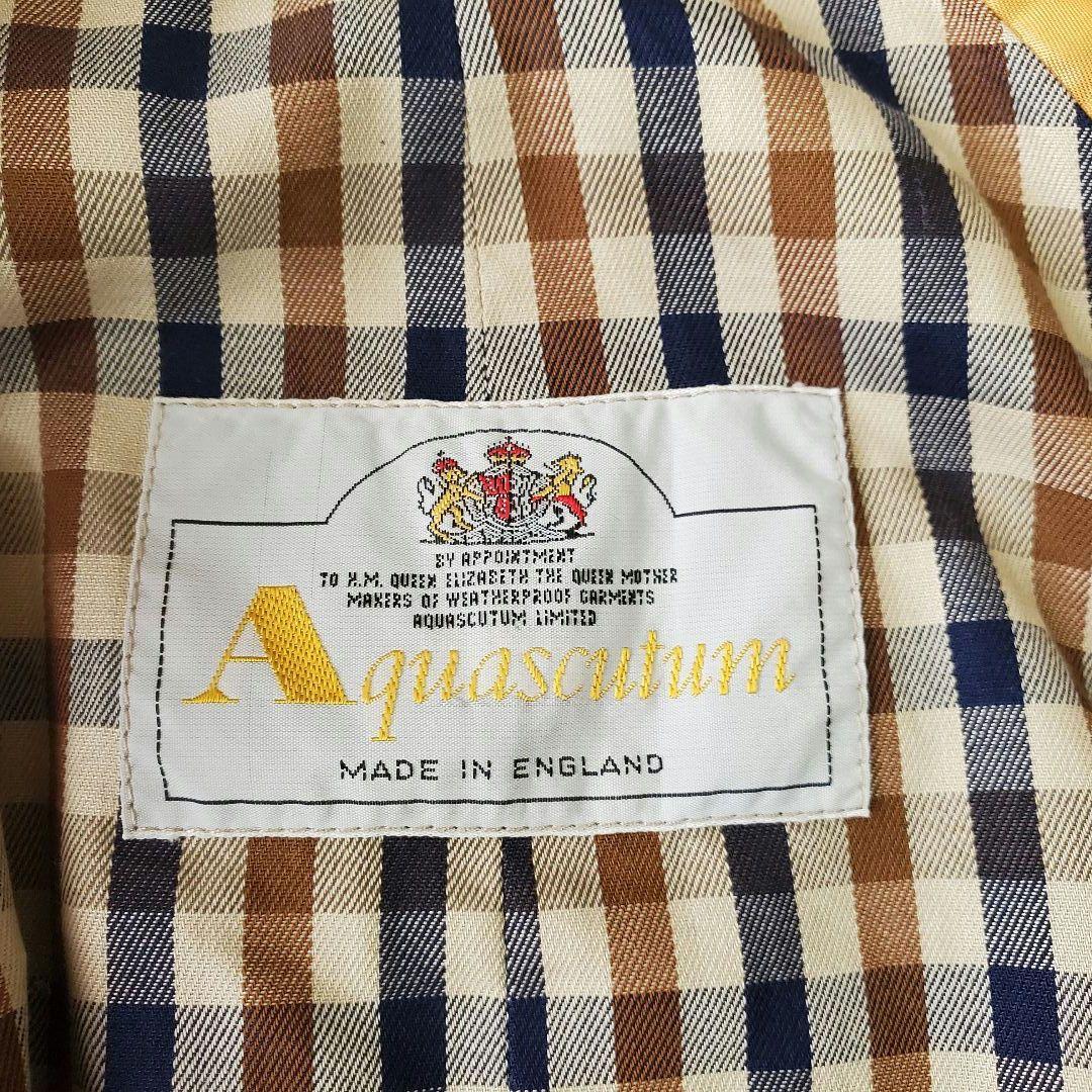 【名作】アクアスキュータム トレンチコート クラブチェック レディース M