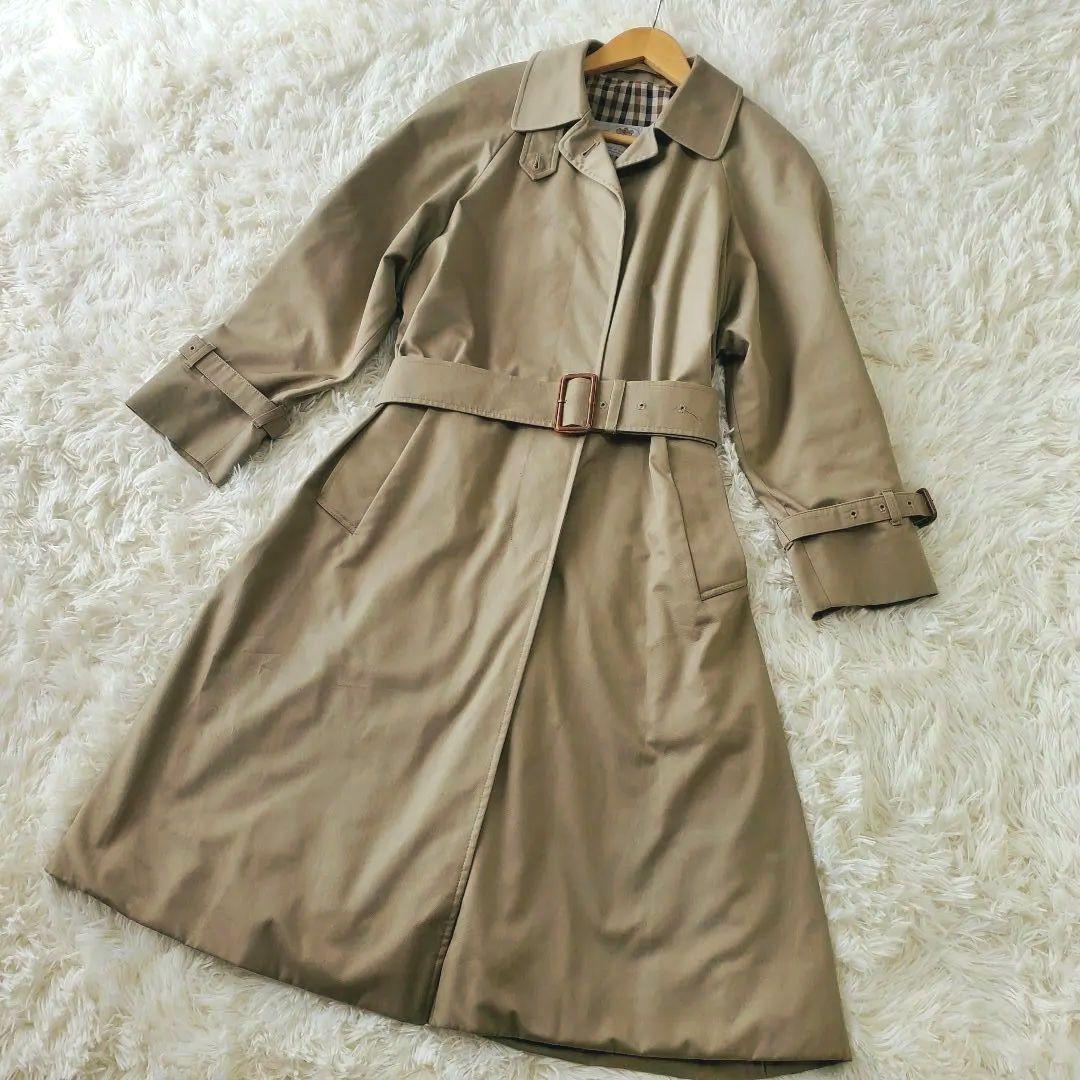 【名作】アクアスキュータム トレンチコート クラブチェック レディース M