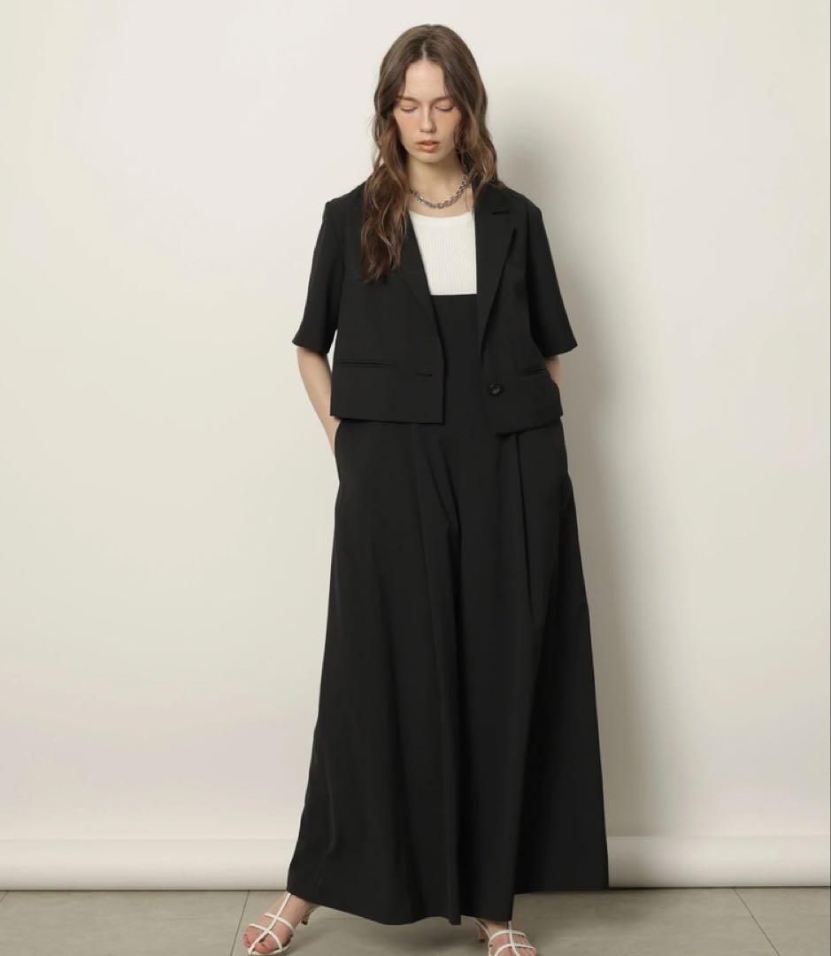 クレクレタコラ【新品】カデュネ CADUNE サスペンダーフレアパンツ