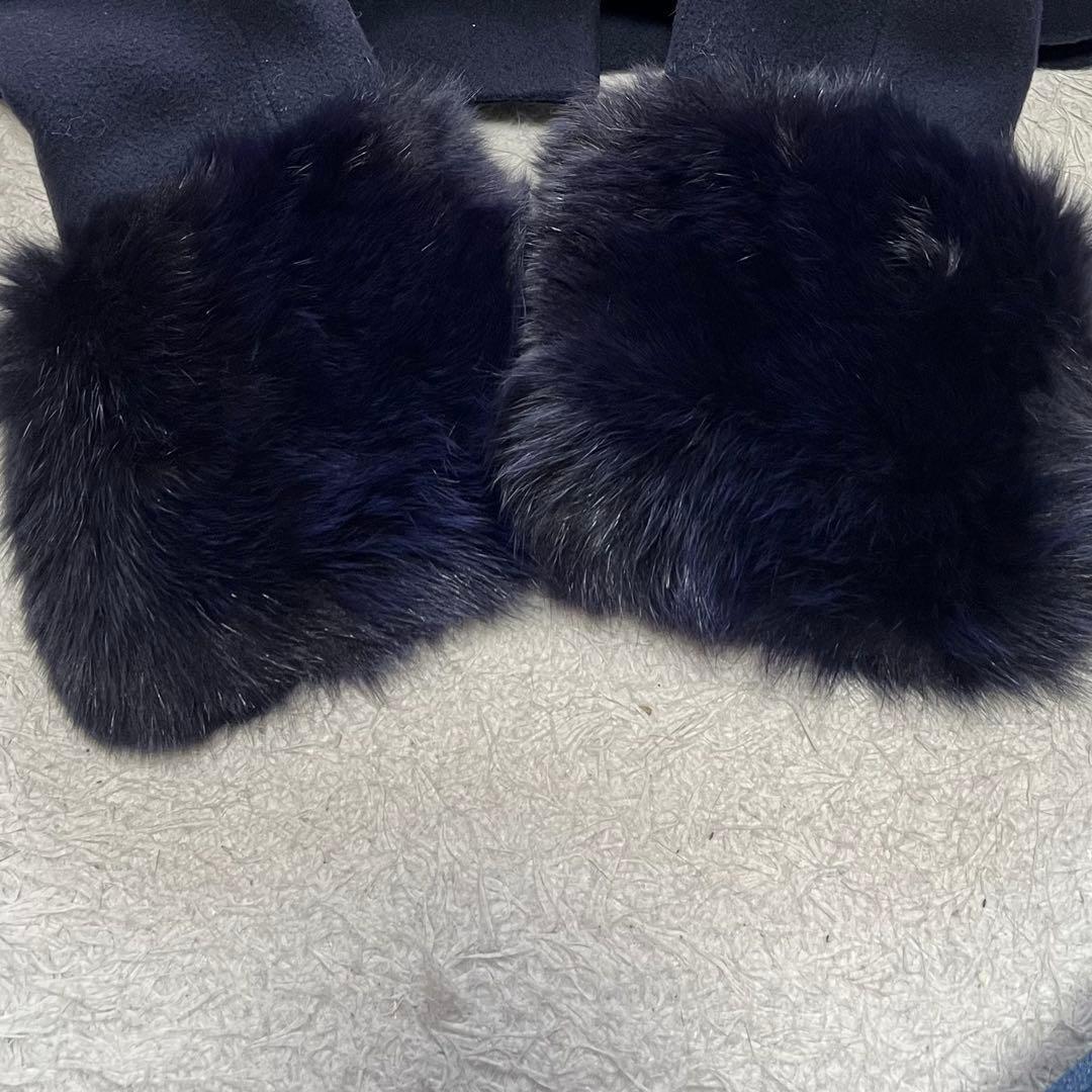 グレースコンチネンタル フォックスファー 2way ノーカラー リバーコート