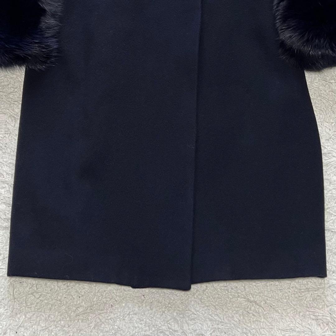 グレースコンチネンタル フォックスファー 2way ノーカラー リバーコート