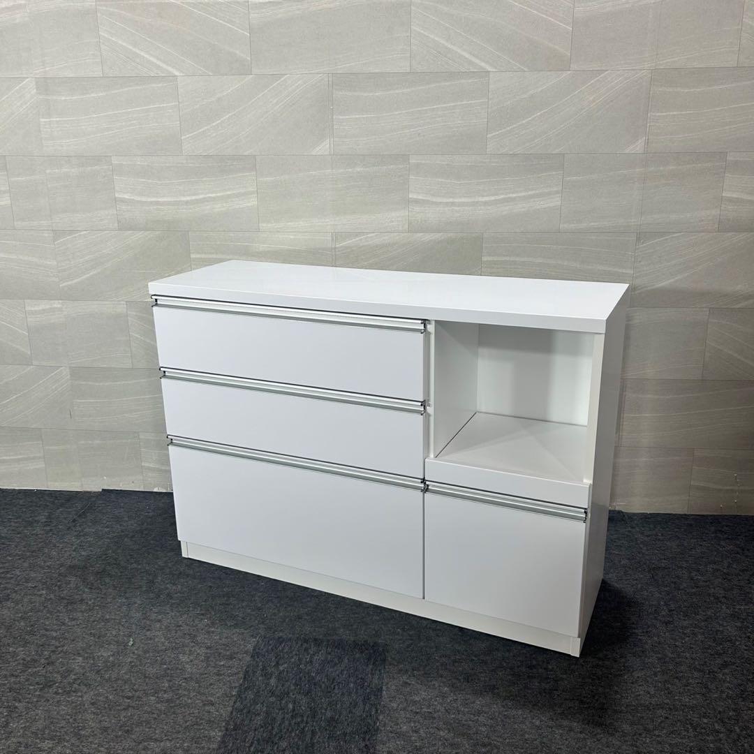 キッチンカウンター 幅120cm シンプル おしゃれ 食器棚 収納 d4208