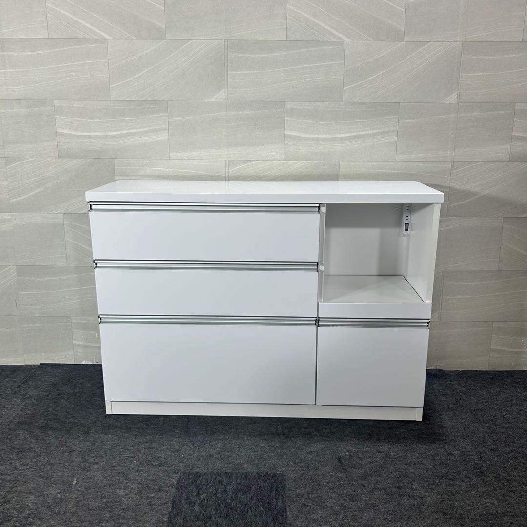 キッチンカウンター 幅120cm シンプル おしゃれ 食器棚 収納 d4208