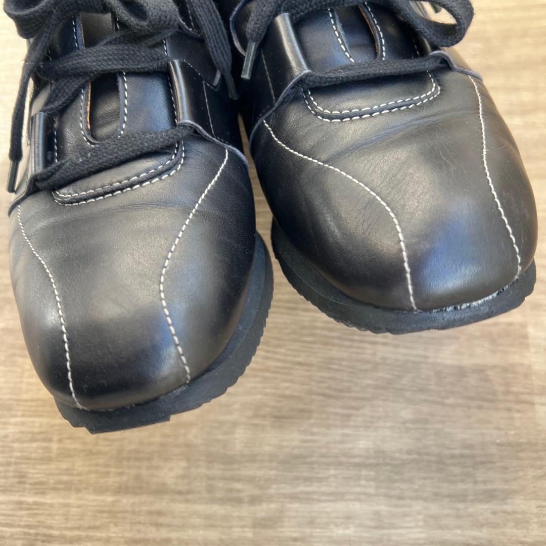 お値下げ！HERMES ブラック レザー スニーカー