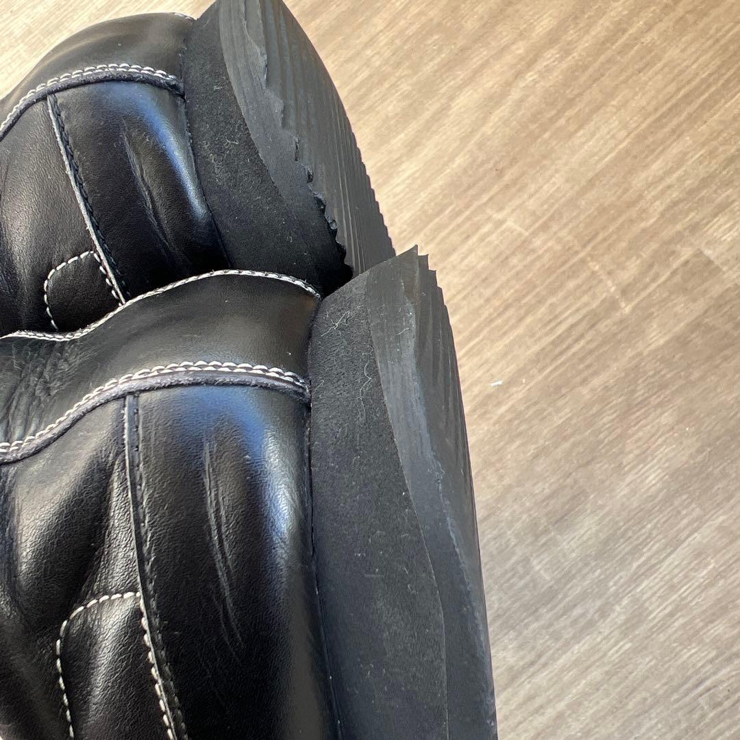 お値下げ！HERMES ブラック レザー スニーカー