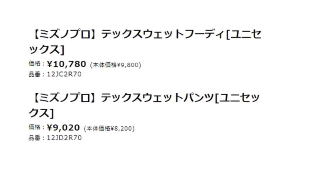 ナ*ん様 ミズノプロ ジャージ上下