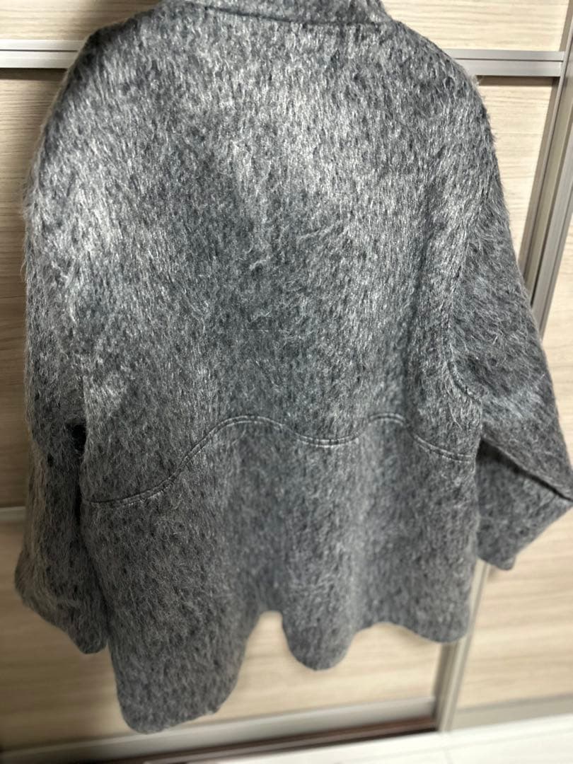 hellam シャギースタンドカラーコート