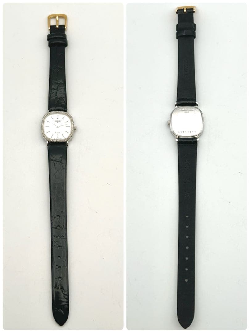 【稼働】LONGINES 腕時計 新品電池 シルバー ギョージェ レディース