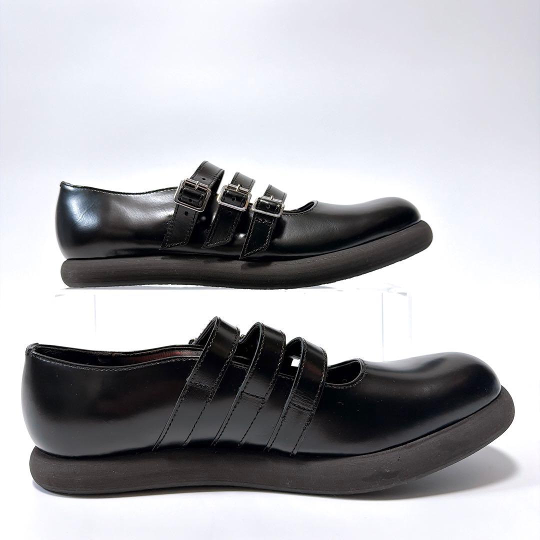 《極美品》トリココムデギャルソン 3連ストラップシューズ メリージェーン 黒